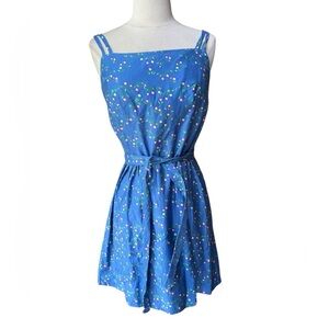 1960s Malia, Made in Honolulu, Floral, Cotton Blend Mini‎ Sun Dress